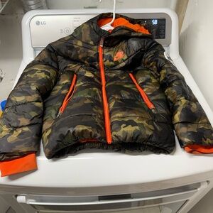 Nike Camouflage Jacket with Bold Orange Trim